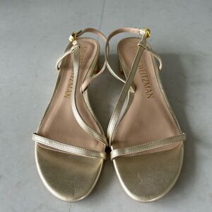 Authentic Stuart Weitzman Strap Kitten Heels Sandals